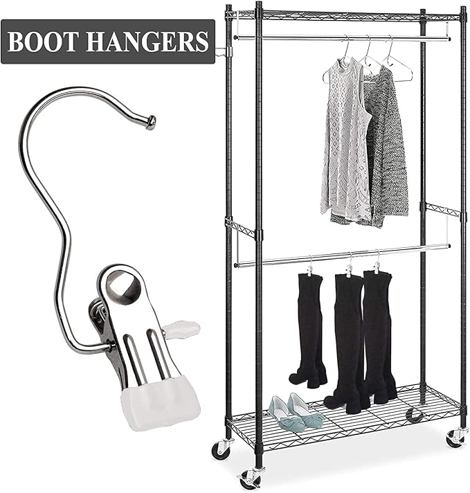 20 Pack Boot Hangers Closet Hanging Clips Laundry Hooks for Hats, Pants, Towel, Socks, Handbags, Bags, Underwear (20 Pack - White)