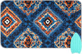 Ironing Mat Pad for Table Portable Travel Iron Blanket Ironing Board Covers Pressing Mat Heat Press Pads 27.6x47.2 Inches Blue Retro Pattern Bohemian61