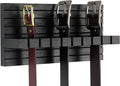 Belt Organizer for Closet, Belt Hanger Wall Mounts to Hold 9 Belts Without Slipping, Space Saving Belt Rack for Closet Organization Includes Mounting Hardware (11.8” x 5.5” x 2.5”) (Black)
