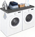 HDPE Washer Dryer Countertop, 54" x 27" Laundry Countertop with 2 Hooks & Non-Slip Pads, Washer and Dryer Topper for Laundry Room Organization, No-Installation (Grey)