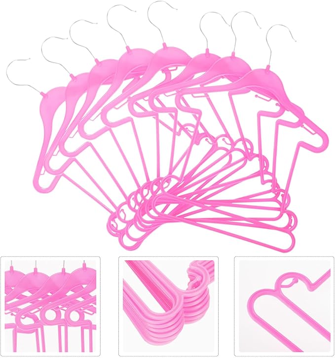 IMIKEYA Kids Clothes Hangers 20pcs Small Swimsuit Display Hanger Children Toddler Shirt Coat Hangers Plastic Baby Outfit Hangers Dog Clothes Hanger Rosy