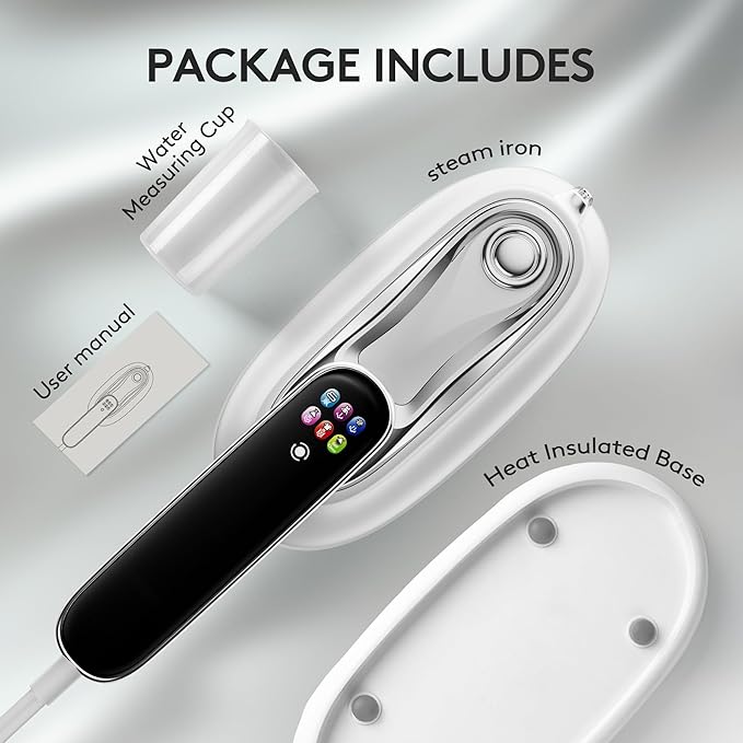 Travel Steamer for Clothes – 2026 Upgrade #1! 1300W Power 【160mL Tank & 10s Heat-Up】, 110-240V, 180° Rotating Handle, 6 Modes Ultra-Slim LCD Display – Perfect for Home & World Travel.