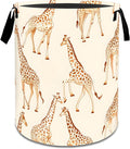 Vintage Giraffe Laundry Basket,Dirty Clothes Hamper,Retro Large Animal Storage Bin,Wildlife Lovers Gifts,Waterproof Oxford Cloth Baskets for Bathroom,Bedroom,Home Decoration(19.7" x 15.8")