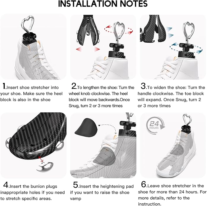 Shoe Stretcher Women Men, Boot Stretcher Wide Feet, 4-Way Shoe Widener & Expander for Stretch Length & Width