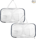 2Pcs Bra Wash Bag Lingerie Bag Lingerie Brassiere Wash Bags Bra Washer Protector for Washing Machine Delicates Underwear Storage Bag Bras Organizer(Grey)