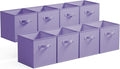 GRANNY SAYS Cube Storage Bins, 11 Inch Cube Storage Organizer, Fabric Collapsible Storage Bins, Storage Cubes for Shelves, Closet, Lavender Purple, 8-Pack