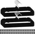 40 Pcs Velvet Pants Hangers with 40 Hooks Non Slip Black Velvet Hangers Slim Clothes Hanger Strong Space Saving Flocked Hanger for Closet Shorts Pants Bra Shirts