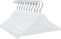 Quality 12” Kid's Wooden Hangers, 20 Pack Baby Hangers, Children's Coat Hangers with Pants Bar, Notches, Anti Rust 360 Swivel Hook for Coats, Suits, Jackets - Toddler Cloth Hanger Set (White, 20)