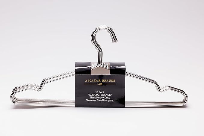 Heavy Duty Silver Metal Hangers 10 pcs New