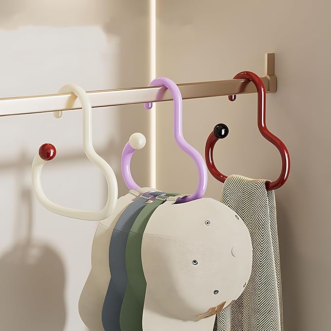 Set of 6 Tank Top Hanger, Bra Organizers for Closet, Heart Hooks Sport Bras Holder for Hats, Scarf, Space Saving Closet Organizers and Storage