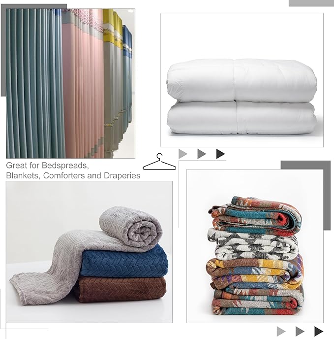 10 Sets Dry Cleaner Hangers 18" Drapery Hanger and Tubes Tablecloth Hangers Blanket Hanger Drapery with Strong 10.5 Gauge Wire for Heavy Items
