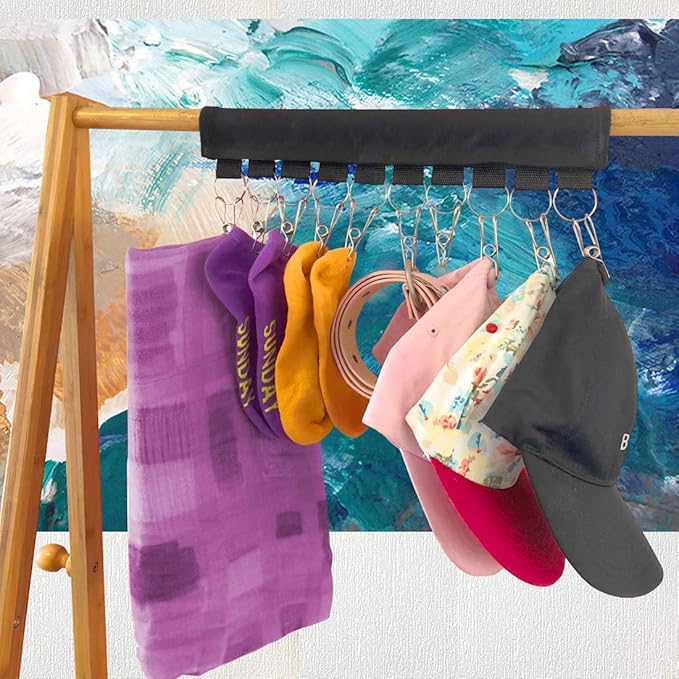 Genleas 3 Pack 10 Baseball Cap Holder, Hat Organizer, Cap Organizer Hanger for Closet - Change Your Cloth Hanger to Cap Organizer Hanger - Keep Your Hats Cleaner Than a Hat Rack