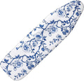 Tegeme Ironing Board Cover and Pad 15 x 54 Inch Cotton Thick Padded with Elastic Edge and Hook and Loop Laundry Room Decor Fits Standard Size(Chinoiserie)