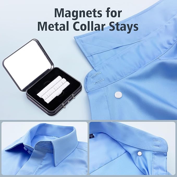 36 Magnets for Metal Collar Stays.Small Strong Magnets for Collar Stays Magnetic. (0.4 * 0.2IN)