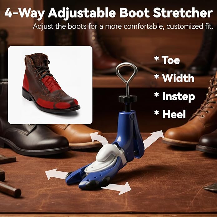 Boot Stretcher for Cowboy & Ankle Boots, Boot & Heel Expander for Instep and Wide Feet