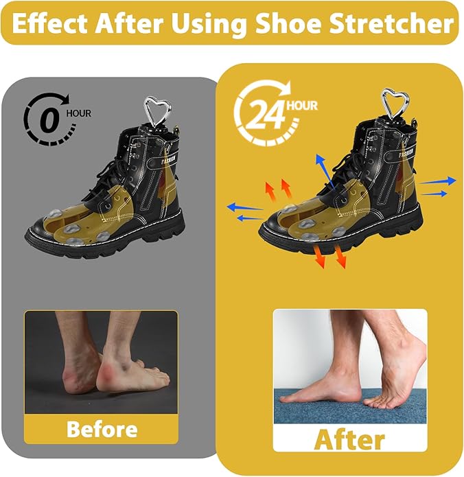 Shoe Stretcher Women Men, Boot Stretcher Wide Feet, 4-Way Shoe Widener & Expander for Stretch Length & Width