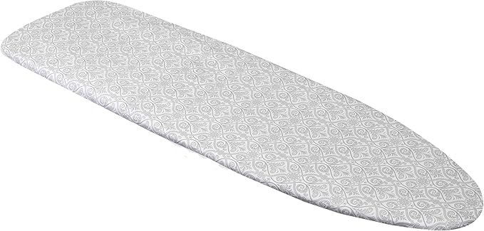Westex Intricate Heavy Duty Ironing Board Cover and Pad, Thick 3-Layer Stain Resistant Padding, Elasticized Skirt, Click-to-Close Fastener, 15 x 54 Inch (Board NOT Included, Cover ONLY)