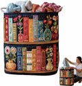 Quilted Laundry Basket, Quilted Laundry Basket with Handles, Boho Fabric Floral Storage, For Bedroom Laundry (#01, 20"L x 20"W x 28"H)