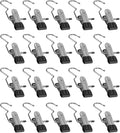 Boot Hangers for Closet, Laundry Hooks with Clips, Boot Hanging Hold Clip, Space Saving Portable Travel Clip, Clip Hangers for Pants Hats Socks Gloves (20, Black)