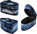 Lake and Moon Iron Organizer Carrier Bag,Butterfly Dustproof Mini Iron Storage Case Protective Carrying Bag Foldable Portable Carrying Storage Bags with Handle