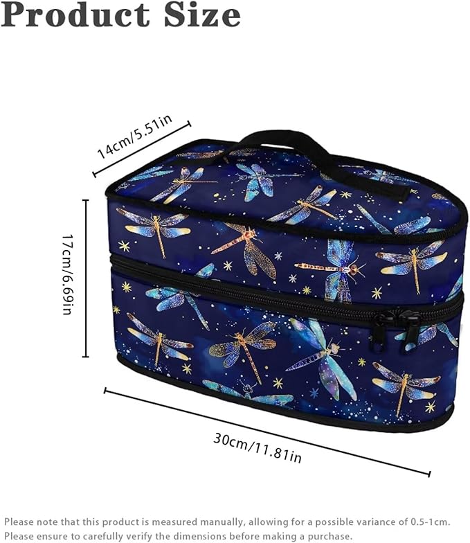 Steam Iron Storage Case Compatible with Most Iron, Lightweight Decorative Iron Portable Storage Bag for Clothing Store, Dragonfly