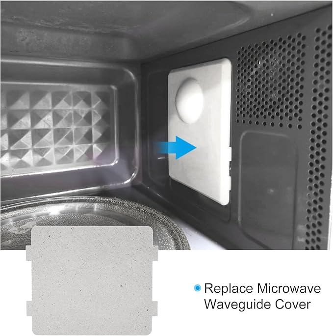 PATIKIL 4.2 x 3.9 Inch Microwave Waveguide Cover, 4pcs Universal Microwave Mica Plates Sheet 0.4mm Thick Replacement Part Heat Insulation for Microwave Oven