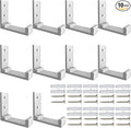 Folding Coat Hooks, 10Pcs Wall Hooks for Hanging Coat Towel Hooks Hardware Heavy Duty Aluminum Alloy Headphone Holder Hooks No Rust Wall Mounted with Screws for Bags Fitness Equipment (10Pcs-Silvery)