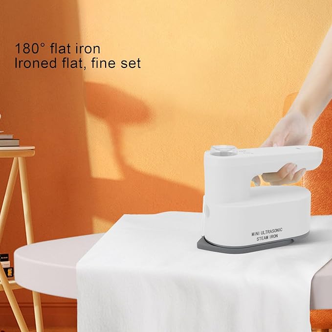 Cordless Travel Steamer for Clothes, 5200mAh Rechargeable 2 Level Temperature Adjustment Portable Handheld Mini Iron with Sprayer & Anti Scald Mat, Support Dry & Wet Ironing