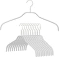 Mawa by Reston Lloyd Silhouette Series Non-Slip Space Saving Clothes Hanger for Shirts and Dresses, Style 41/F, Set of 12, White