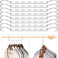 HOUSE DAY Closet Organizers and Storage Magic Hangers Stainless Steel Space Saving Hangers Upgraded Sturdy Drop Down Hanger Clothes Hangers Space Saving College Dorm Room Essentials 8PACK