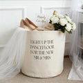 Yungyan Wedding Baskets with Handles 16 inch Large Storage Basket for Wedding Glow Sticks Slippers Flip-flops Blankets Gift Container for Ceremony Ivory White