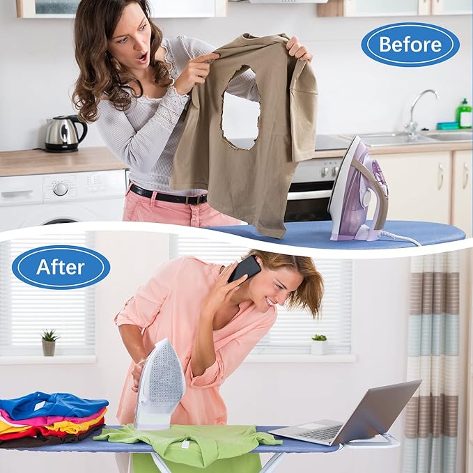 Cunhill 2 Pieces Ironing Shoe Cover Ironing Accessories Iron Soles Aluminum Material Electric Iron Assistant Tool Safe Slip on for Electric Sole Quick Install Cover Most Standard Size