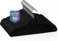 YSSOA Velvet Hangers 50 Pack, Heavy Duty Non-Slip Clothes Hangers with Shoulder Notches, 360° Swivel Hooks, Black