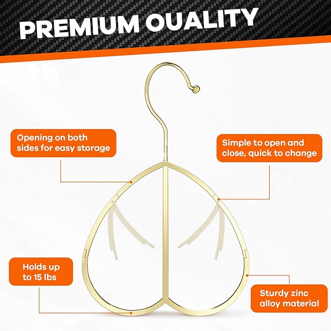 Multipurpose Closet Hangers- Tie and Belt Hanger for Closet- Ideal for Storing Belts, Ties, Scarfs, Baseball Hats, Purses & More- Great Space Saving Belt Organizer for Wardrobe