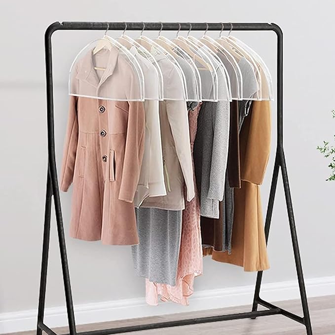 50 Pcs Shoulder Covers Clothes Suit Garment Dust Covers, 23.6 x 11.8 Inch Extra Wide Garment Shoulder Covers Bag Breathable Shoulder Dust Cover for Coats, Jackets, Dress Closet Storage