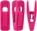 RUNAAJA Velvet Hangers Clips Pants Hangers Clips Flocked Hanger Clips Hanger Plastic Thicken Clothes Pants Pants Clip for Thin Velvet Clothes Suit Socks Hangers (Rose Red*20)