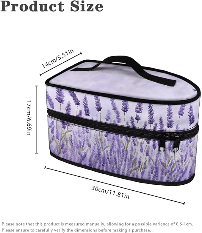 Purple Lavender Travel Iron Storage Box Stylish Portable Protective Carrying Bag Full Size Iron Tote Bag Reusable Steamer Storage Bags Home Decoration