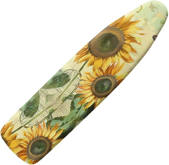 Flashideas Sunflower Ironing Board Cover Universal Stretchy Stain Reisstant Cover for Ironing Board with Adjustable Straps Ironing Board Accessories