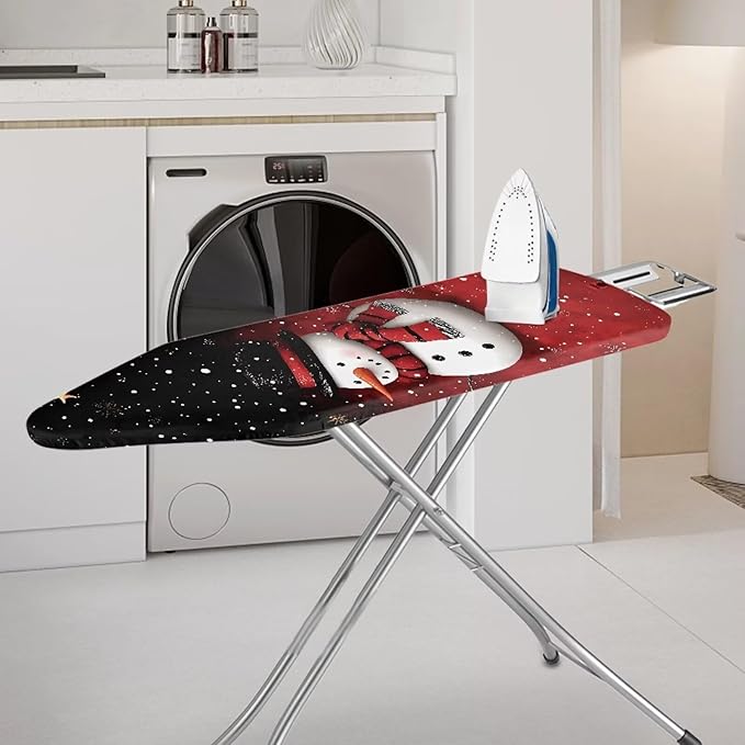 Iron Board Cover Christmas Snowman Design Soft Ironing Board Cover Christmas Decor Iron Pads for Ironing Standard Size 54x15 inches