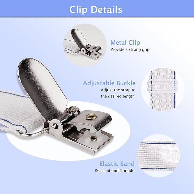 SheeChung Ironing Board Cover Clips,Set of 4,Anti-Slip Straps for Bed Corners Couch Cover,Keep Cover Flat and Secure Tention Clips