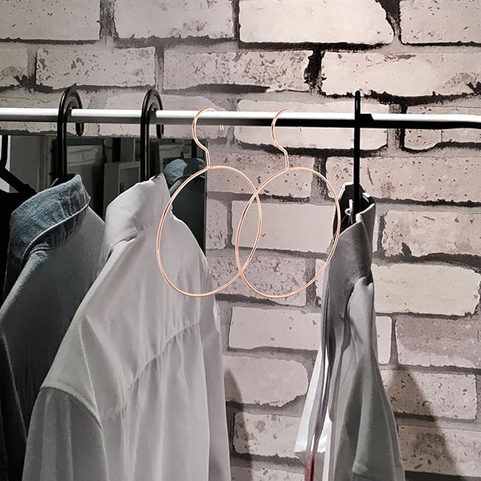 5 Ppack All Belt/Scarf Ring Hangers, STOBAZA Metal Belt Hanger Scarf Hangers for Closet Organization, Space-Saving Closet Storage Rings for Belts Ties Scarves and Accessory Storage