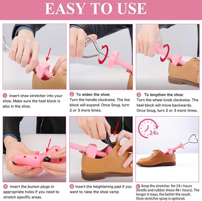 LANNEY Shoe Stretcher for Women & Men Wide Feet - Premium Shoe Expander Widener Stretch Length Width