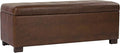 HomePop Large Tufted Storage Bench - Antique Brown