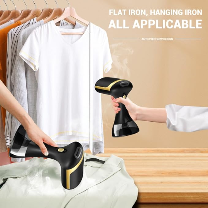 Steamer for Clothes, Portable Handheld Steam Iron with 300ml Big Capacity, Fast Heat Up, 1500W Garment Wrinkles Remover, Small Steamer for Home Travel