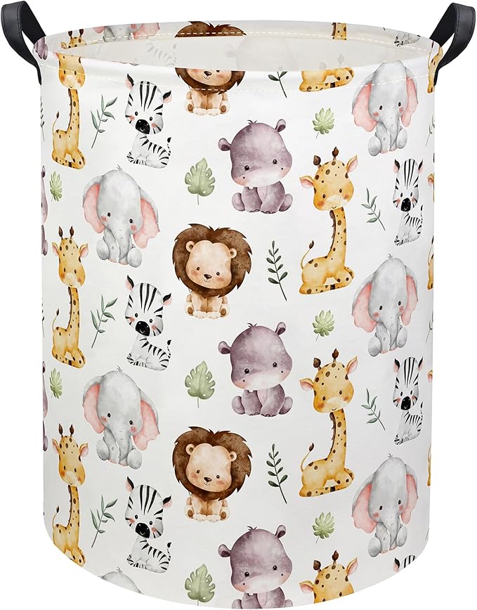 Animal Baby Laundry Basket Kids Hamper Animal Toy Storage Bin for Boys Room Decor Baby Nursery Hamper Gift Baskets for Bedroom Bathroom(Lovely Animal)