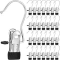 Yinder Boot Hangers Clips Laundry Hooks Hanging Stainless Steel Clothes Pins Portable Clip Hangers for Closet Travel Socks Pants Handbags Hats Towels(Black,350 Pcs)