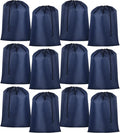 Woanger 12 Pack 28 x 45 Inch Extra Large Laundry Bags Bulk Washable Travel Laundry Bag with Drawstring Closure Large Dirty Clothes Organizer for College Dorm Home Hotel Camping(Navy Blue)
