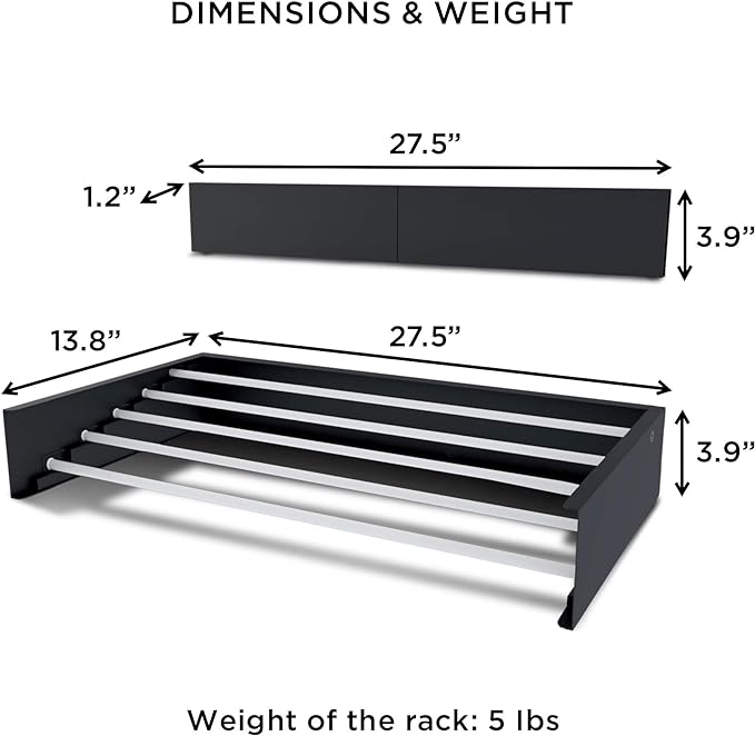 Step Up Laundry Drying Rack (28-INCH White), Wall Mounted, Retractable Clothes Drying Rack, 40lbs Capacity, 11.6 Linear Ft, with Wall Template and Long Screwdriver Bit