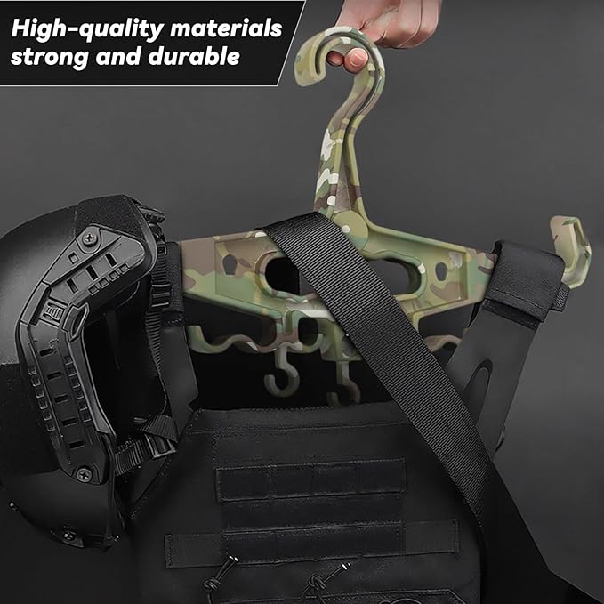 Upgrade Super Heavy Duty Hangers for Tactical Gear, Portable Tactical Gear Police Gear Backpack Organizer for CS Tactical Training Outdoor
