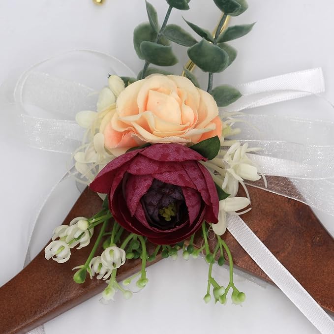 Custom Wire Bride Hanger and Groom Wedding Wooden Hanger with Letter Wedding Gift Bridal Party & Shower
